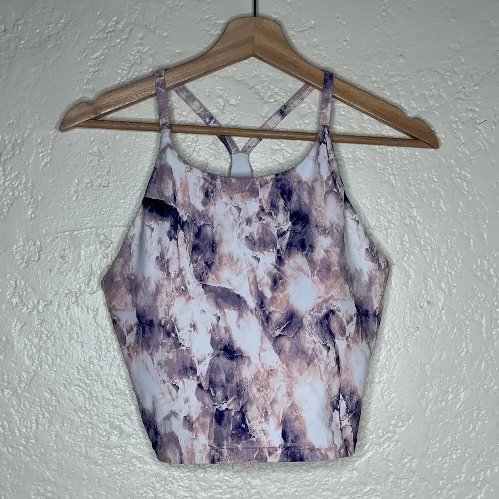 Old Navy Tie Dye Sports Bra Athleisure Active Racerback Cropped Women Medium